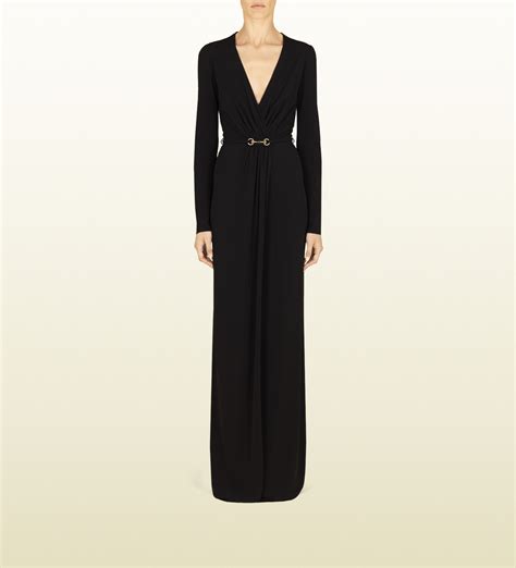 black gucci dress with big blose and big belt|Gucci Dresses for Women .